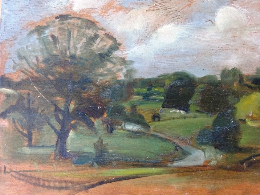 Oil of Oakley Park and the River Dove
